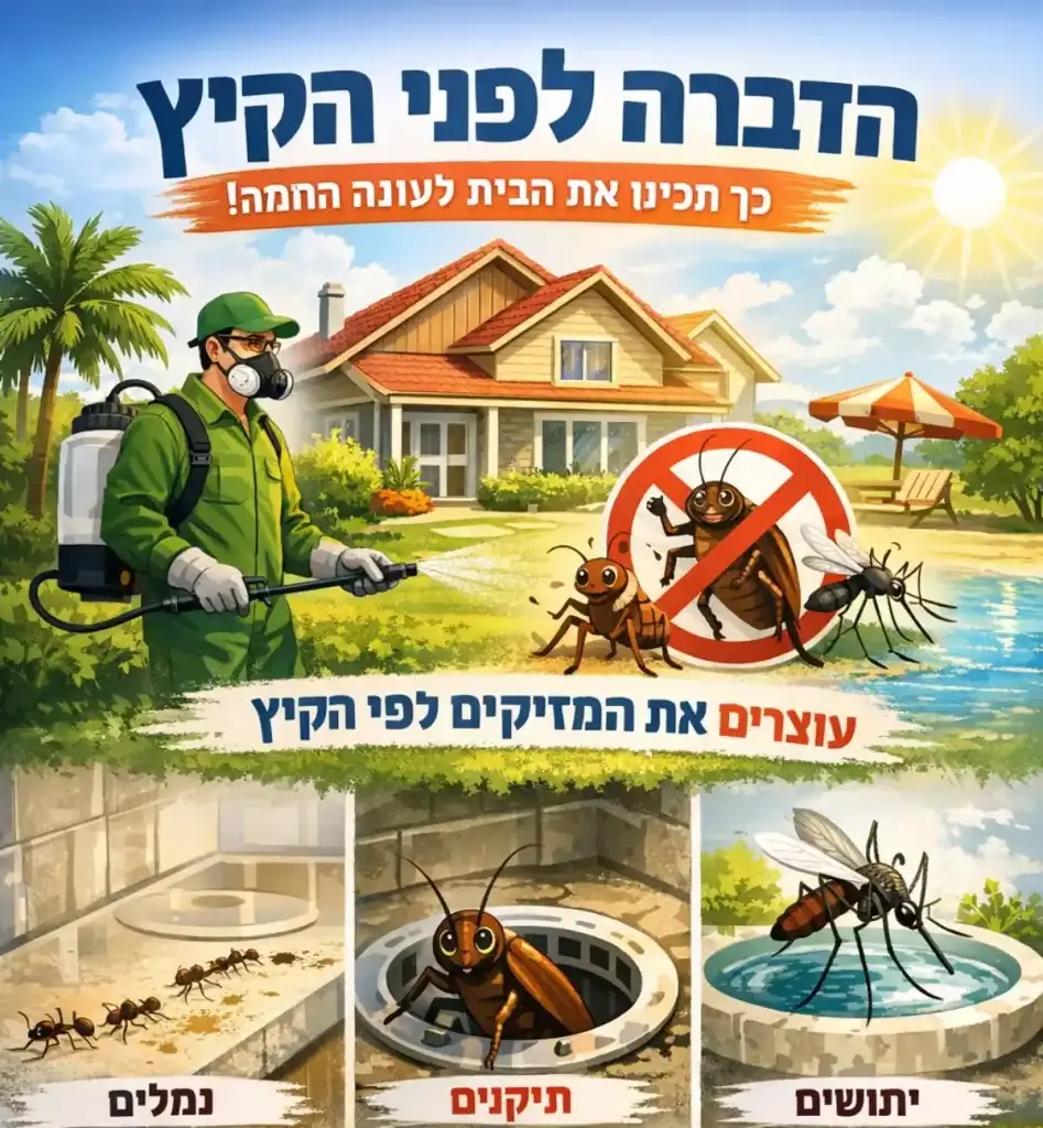הדברה לפני הקיץ - שבולת שרותי הדברה במרכז